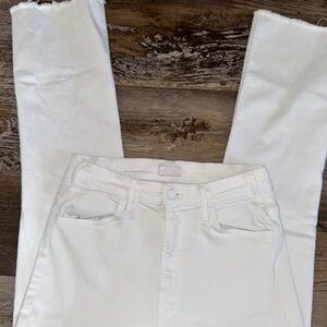 MOTHER White Ankle Jeans